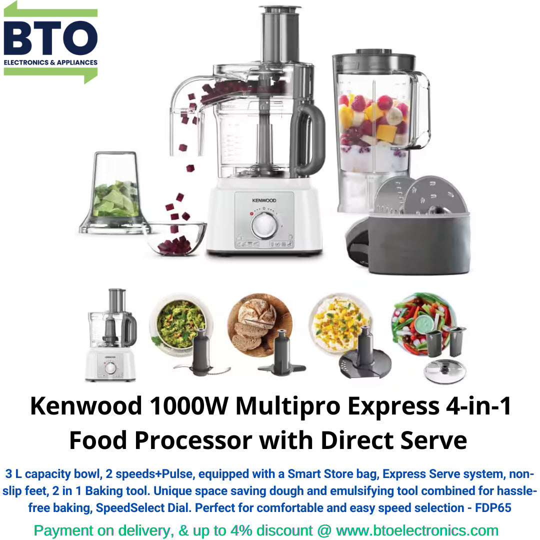 Kenwood 1000w Multipro Express 4-1 Food Processor with Direct Serve