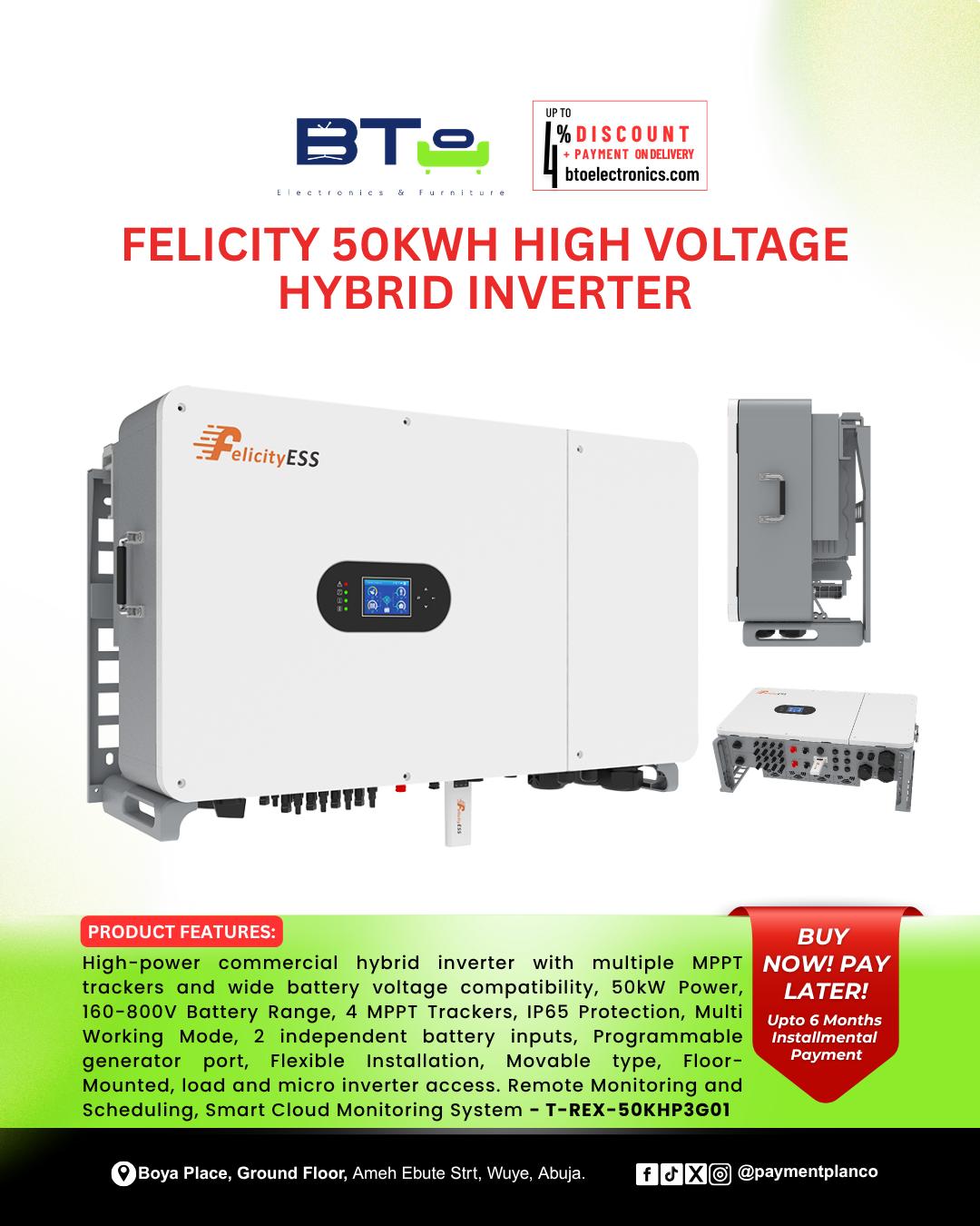 Felicity 50KWH High Voltage Hybrid Inverter