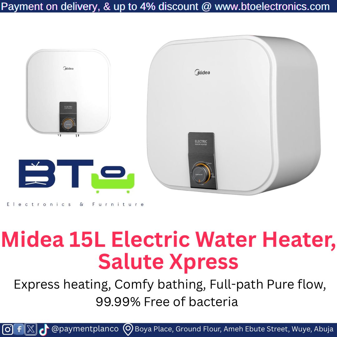 Midea 15L Electric Water Heater, Salute Xpress