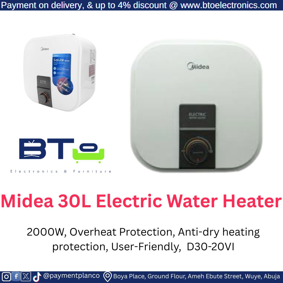 Midea 30L Electric Water Heater, 2000W