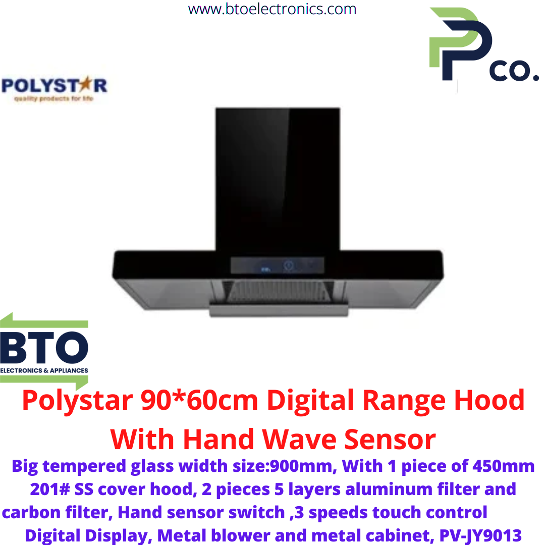 Polystar Kitchen Air Extractor/Chimney Hood, with Digital Display Touch