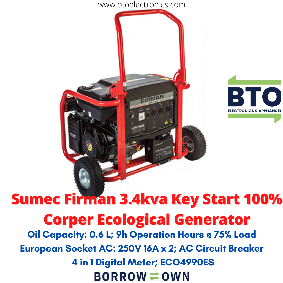 Sumec Firman 3.4kva Key Start 100% Corper Coil Ecological Generator