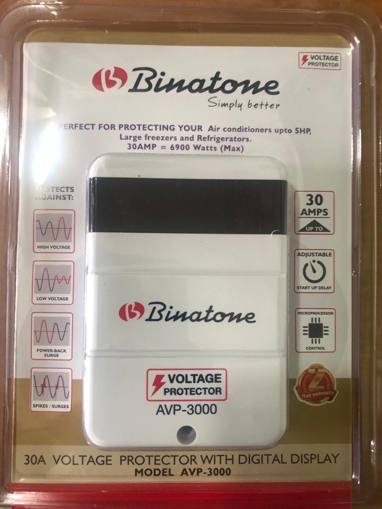 Binatone 30Amps Automatic Voltage Protector, up to 5hp AC strength