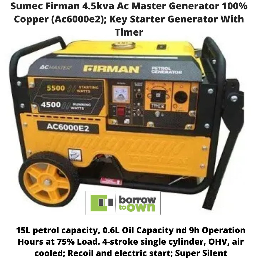 Sumec Firman 4.5KVA AC Master Key Starter Generator