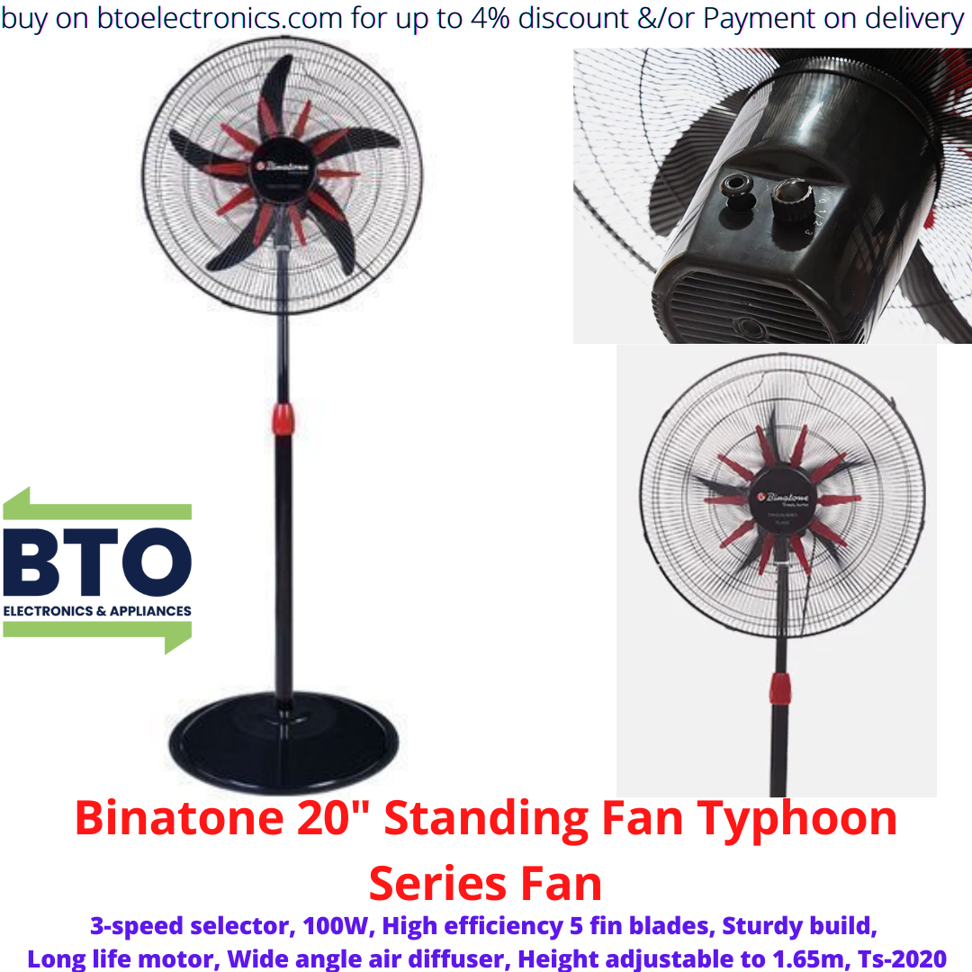Binatone Typhoon series, 20 Inches Standing Fan