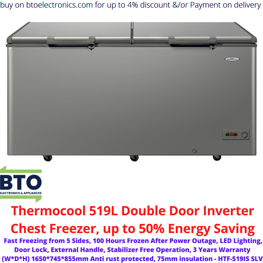 Thermocool 519L Double Door Inverter Chest Freezer