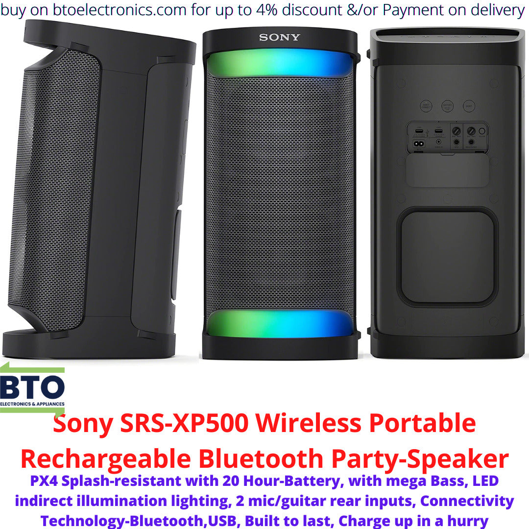 Sony SRS-XP500 Wireless Portable Rechargeable Bluetooth Party-Speaker
