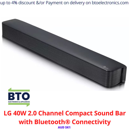 LG 40W 2.0 Channel Compact Sound bar With Bluetooth Connectivity