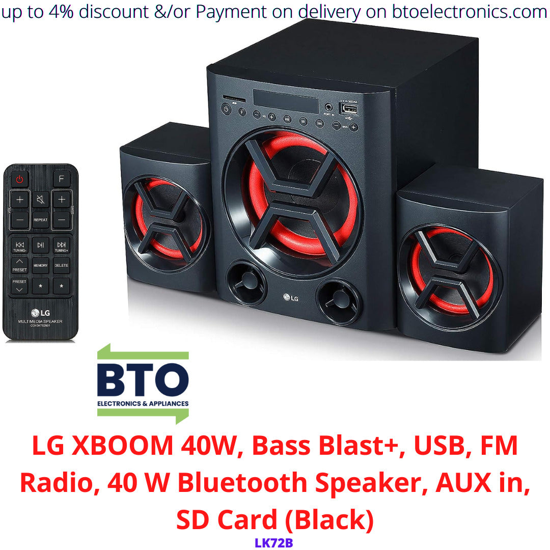 LG XBoom 40W, Bass Blast+, USB, FM Radio, Bluetooth Speaker, AUX in, SD Card