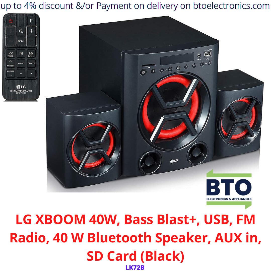 LG XBoom 40W, Bass Blast+, USB, FM Radio, Bluetooth Speaker, AUX in, SD Card
