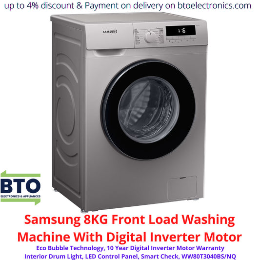 Samsung 8KG Front Load Washing Machine With Digital Inverter Motor