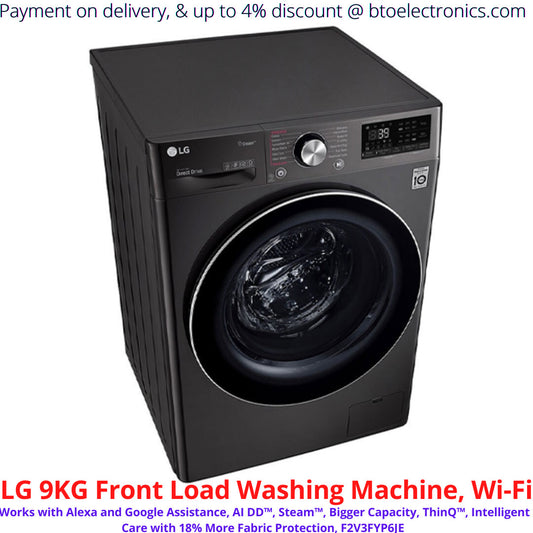 LG 9KG Front Load Washing Machine, Wi-Fi