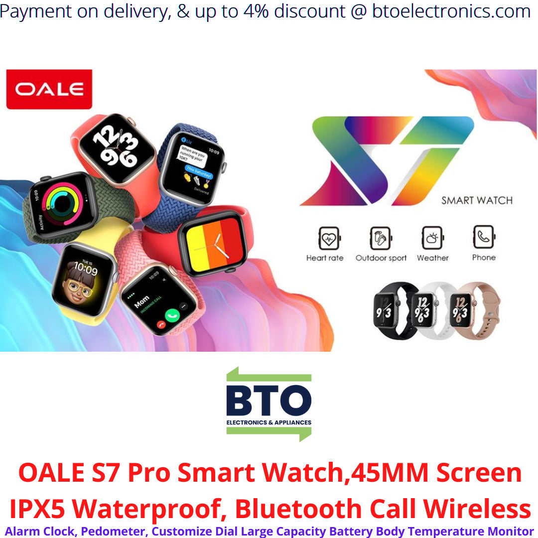 OALE S7 Pro Smart Watch, 45MM Screen IPX5, Waterproof, Bluetooth Call Wireless