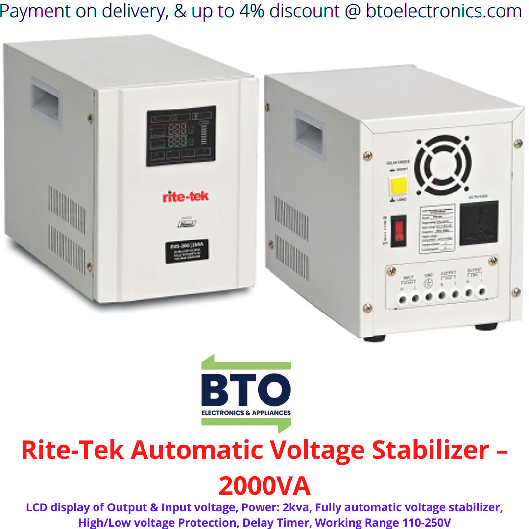 Rite-Tek Automatic Voltage Stabilizer 2000VA