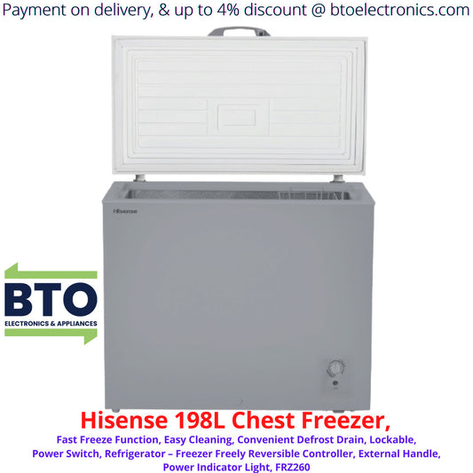 Hisense 198L Chest Freezer, Silver