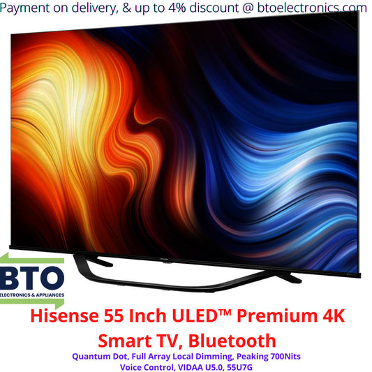 Hisense 55 Inches 4K ULED Premium Smart TV, Bluetooth