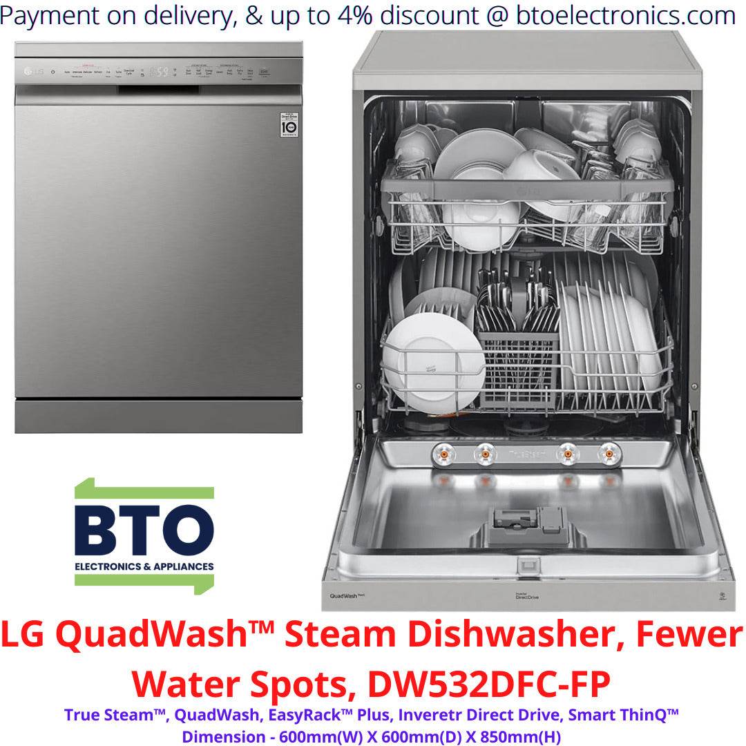 LG QuadWash, Steam DishWasher, Fewer Water Spots