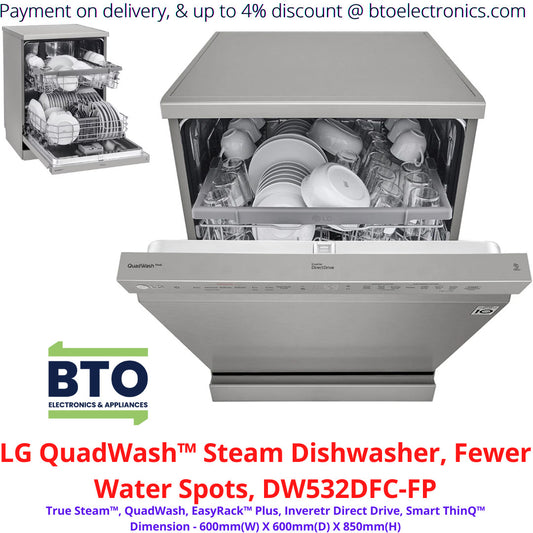 LG QuadWash, Steam DishWasher, Fewer Water Spots