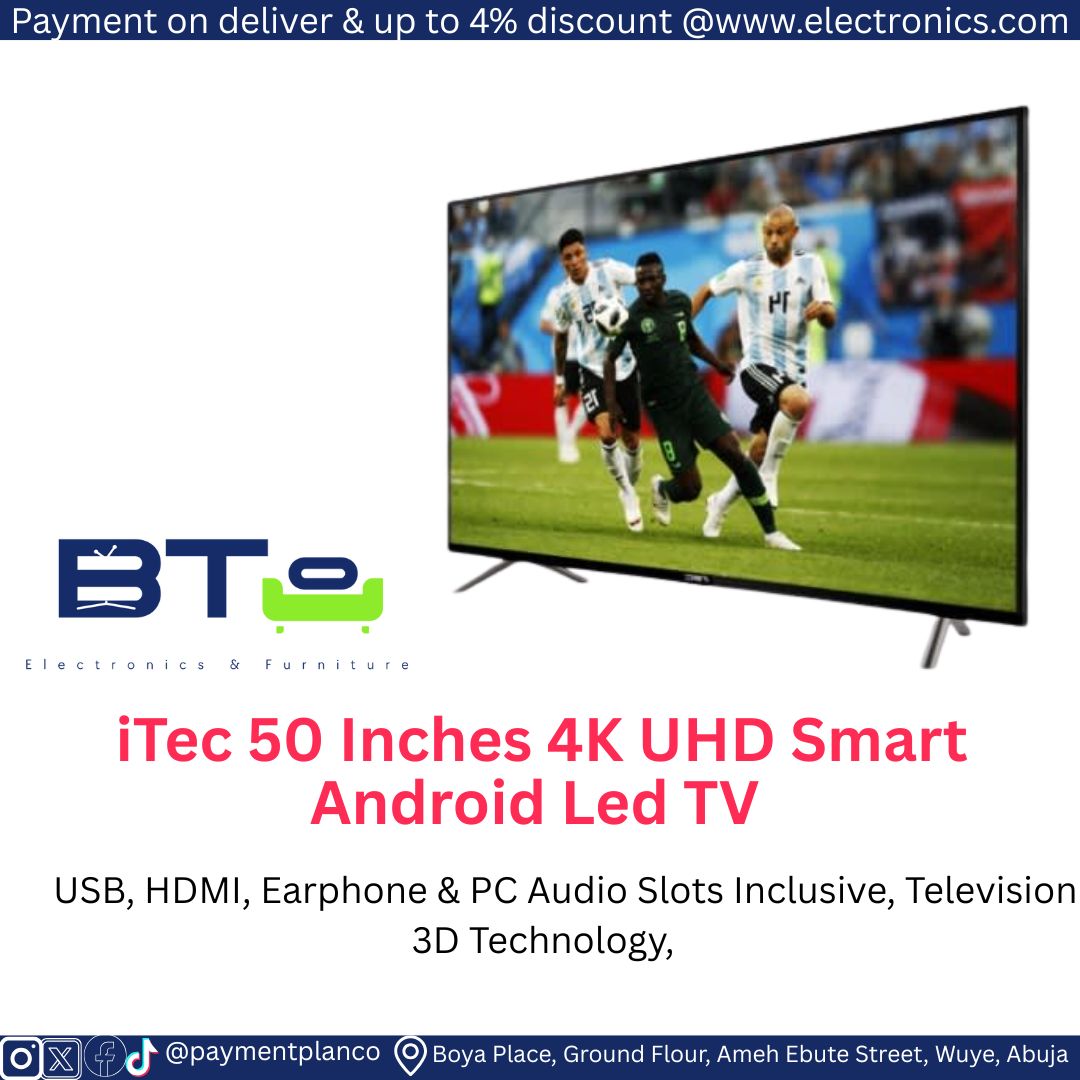 iTEC 50 Inches 4K UHD Smart Android LED  TV