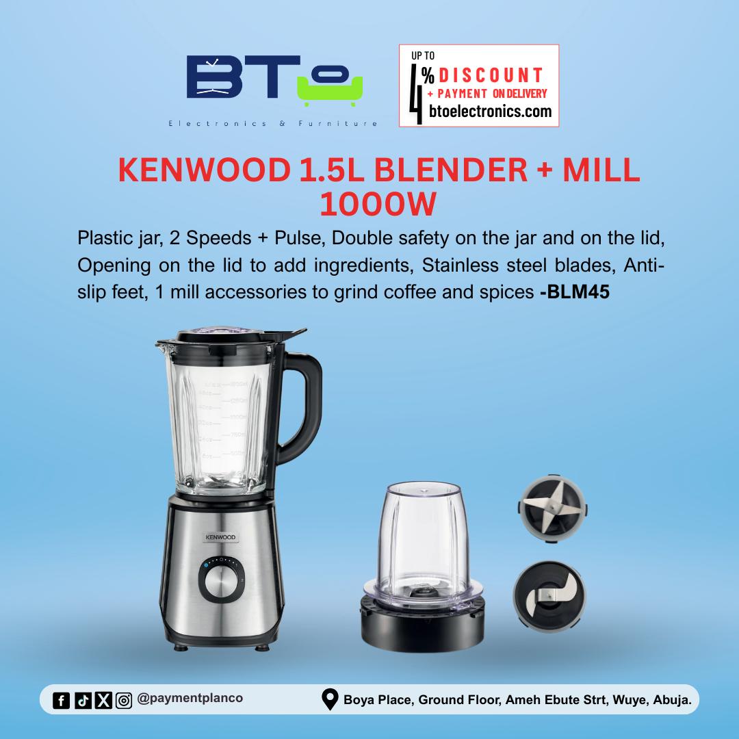 Kenwood 1.5L 500W Blender + MILL 1000W