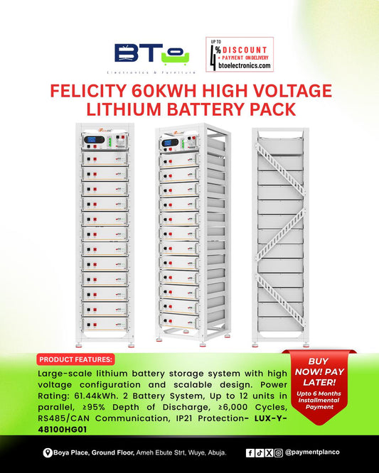 Felicity 60KWH High Voltage Lithium Battery Pack