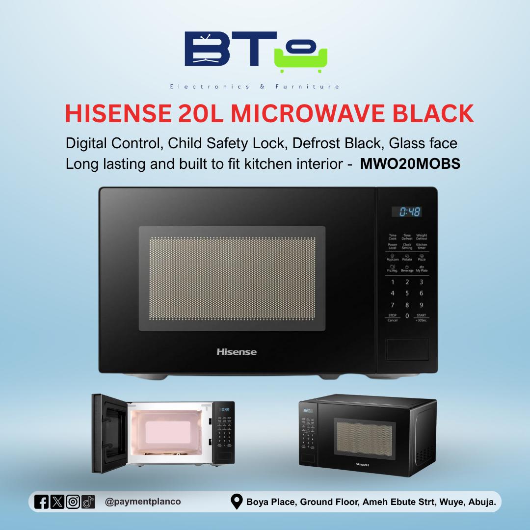 Hisense 20L Microwave Oven, Black