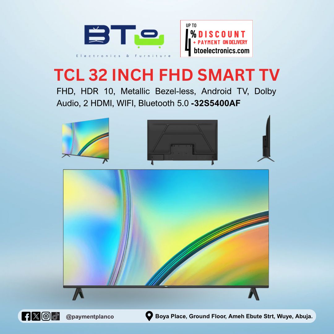 TCL 32 Inches Bezel-Less S Series FHD Smart LED, Google TV, Bluetooth