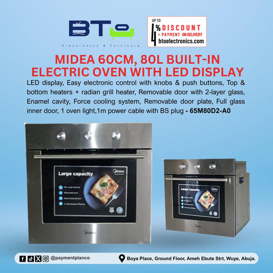 Midea 60CM Built-in Electric Oven, Led Display