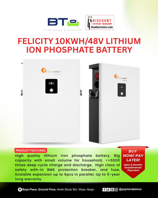 Felicity 10KWH/48V Lithium Battery(5 years Warranty)