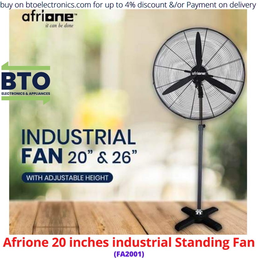 Afrione 20 Inches Industrial Standing Fan BTO Electronics