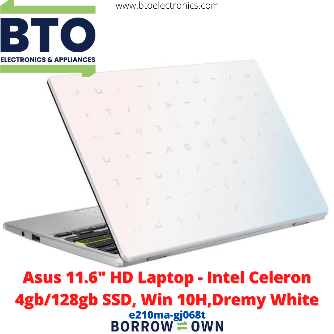 Asus 4GB/128GB Notebook Laptop, 11.6 inch HD, Win10 Dremy White