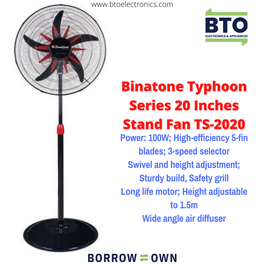 Binatone Typhoon series, 20 Inches Standing Fan