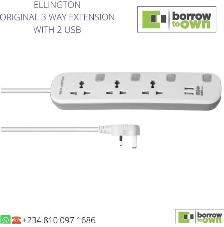 Ellington Original 3 Way Extention Box with 2 USB