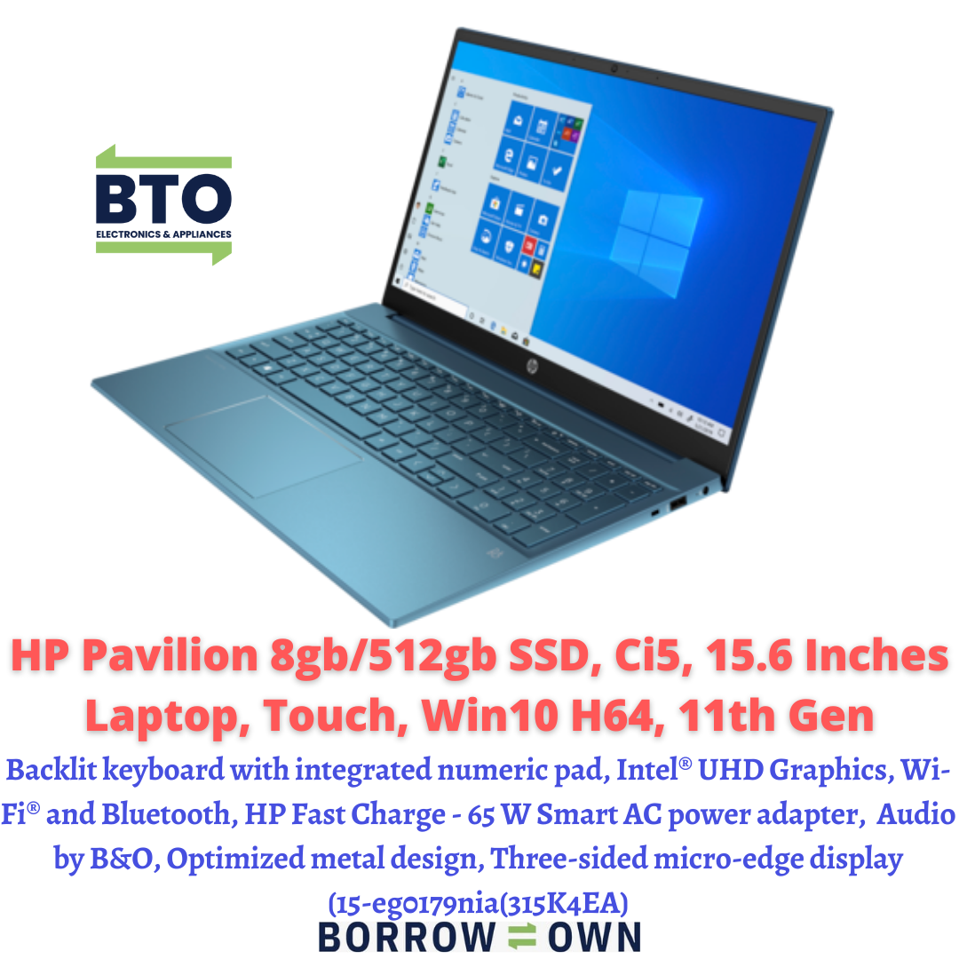 HP Pavilion Laptop Core i5 8GB/500GB SSD, 15.6 UHD Touch Win10H