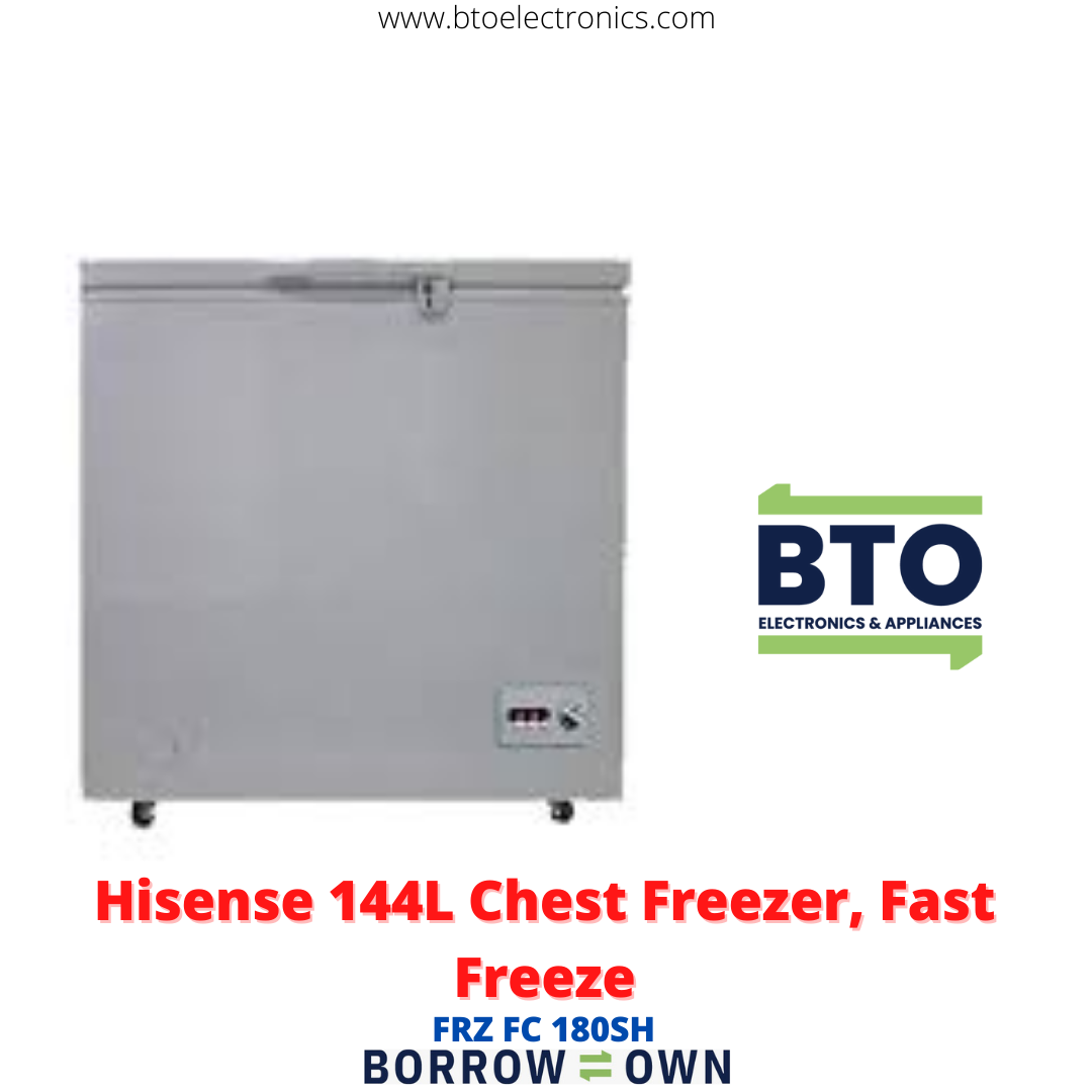 Hisense 142L Chest Freezer, Silver BTO Electronics & Appliances, Wuye