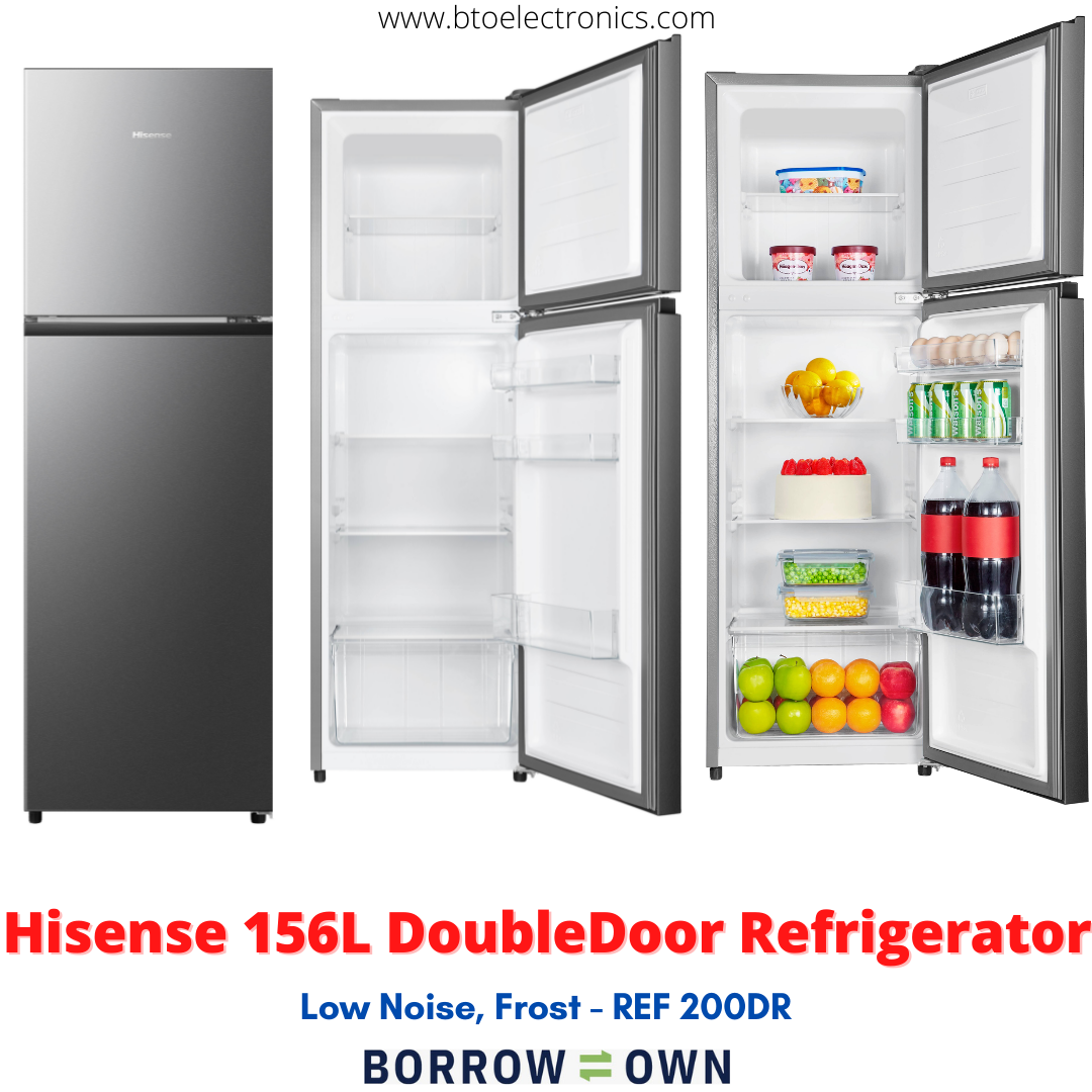 Hisense 156L DoubleDoor Refrigerator, Silver