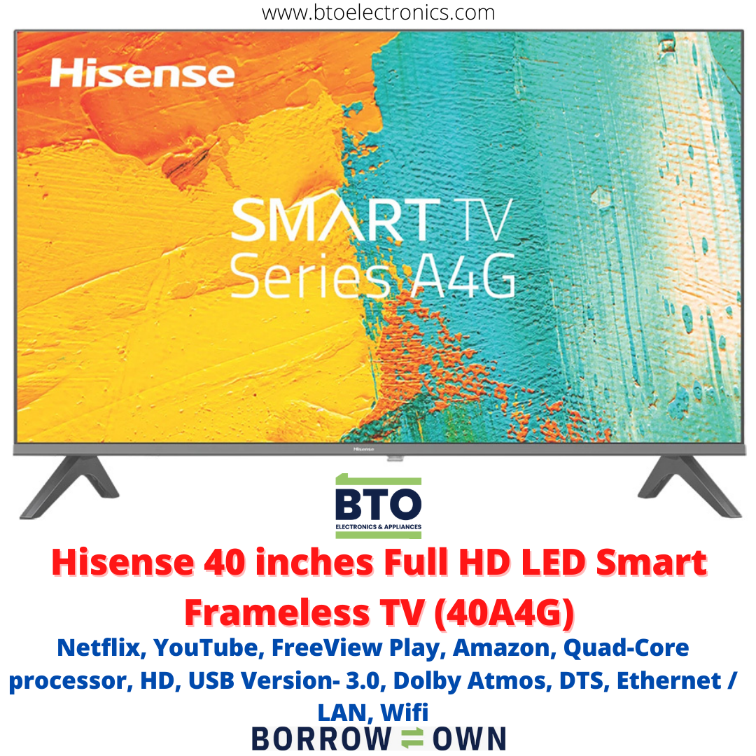 Hisense 40 Inches Full HD Smart TV, Free Wall Bracket