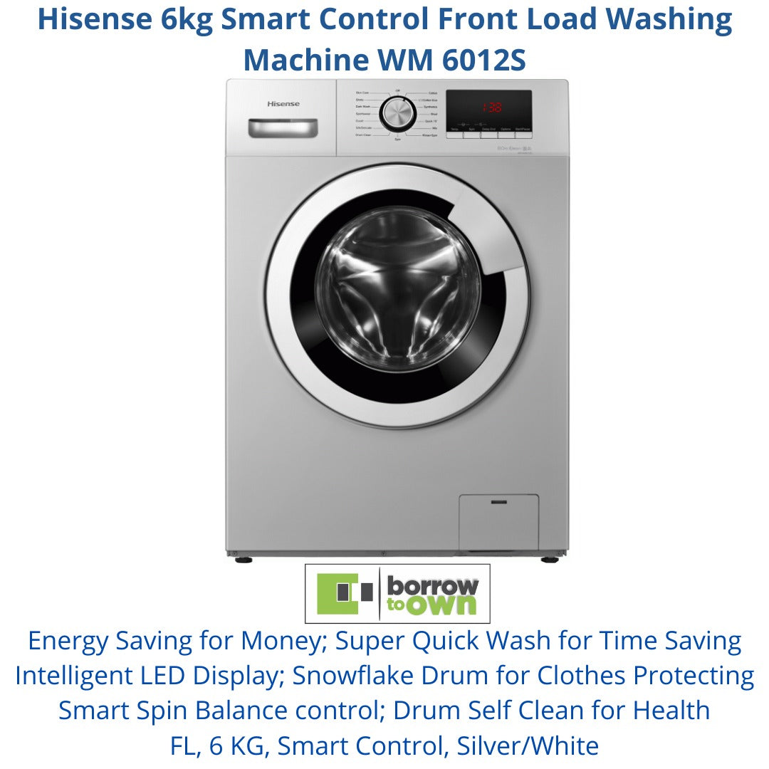 Hisense 6KG Washing Machine, Front Loader, Smart Control