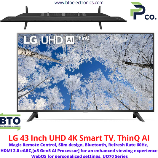 LG 43 Inches 4k Ultra HD LED Smart TV, 4K Active HDR, Magic Remote, Ai Thinq