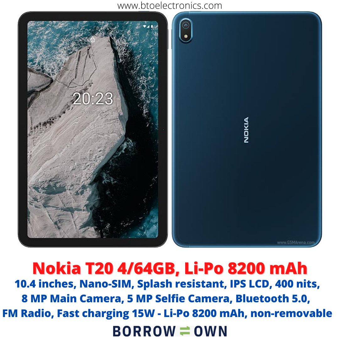 Nokia T20 Tab, 10.4 inches 4GB/64GB, Lipo 8200 Battery