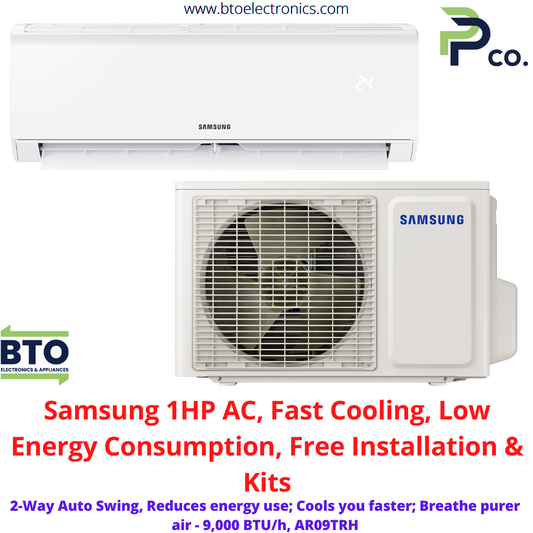 Samsung 1HP Air Conditioner (AC), Free Installation Kit and Free Installation