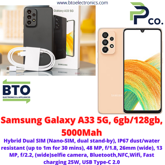 Samsung Galaxy A33 5G 6GB/128GB, 5000mah