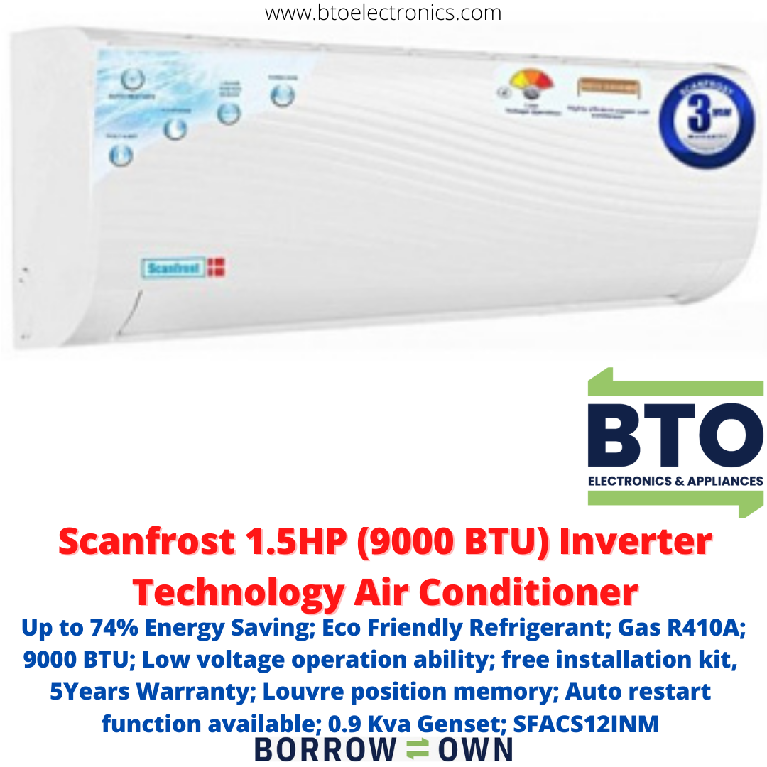 Scanfrost 1.5HP (9000 BTU) Inverter Technology Air Conditioner