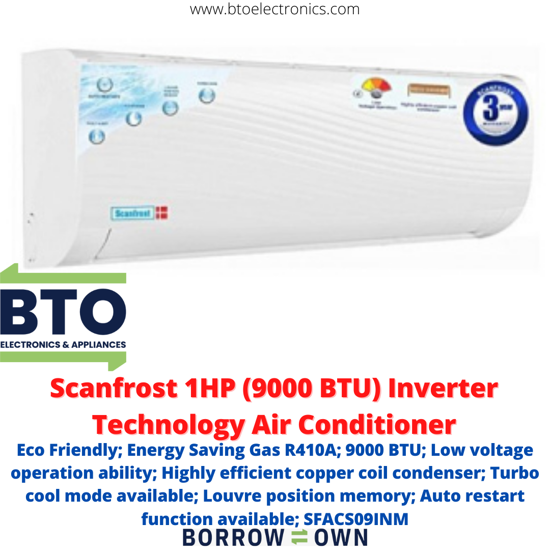 Scanfrost 1HP (9000 BTU) Inverter Technology Air Conditioner