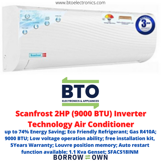 Scanfrost 2HP (9000 BTU) Inverter Technology Air Conditioner
