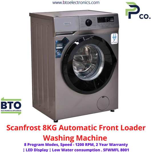 Scanfrost 8KG Automatic Front Load Washing Machine