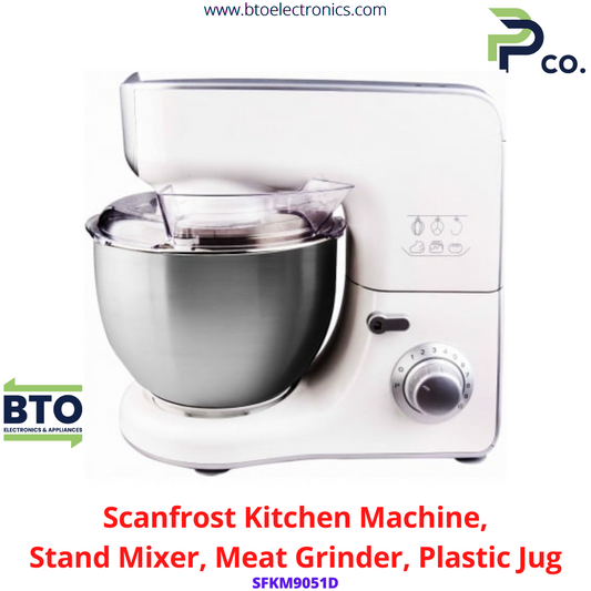 Scanfrost 3-in-One Stand Mixer, Meat Grinder and Yam Pounder Kitchen Machine