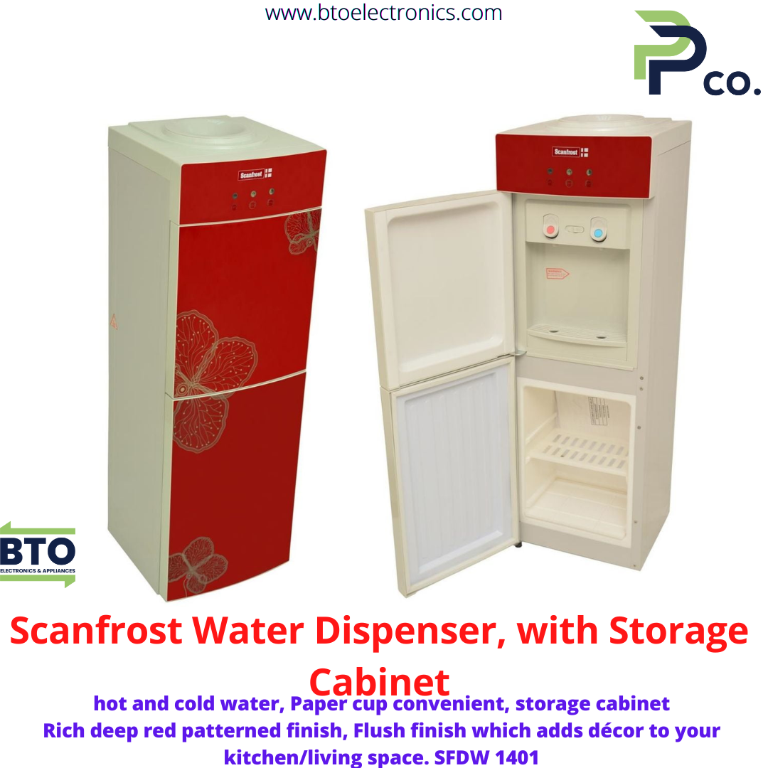 Scanfrost Water Dispenser With Cup holder Cabinet