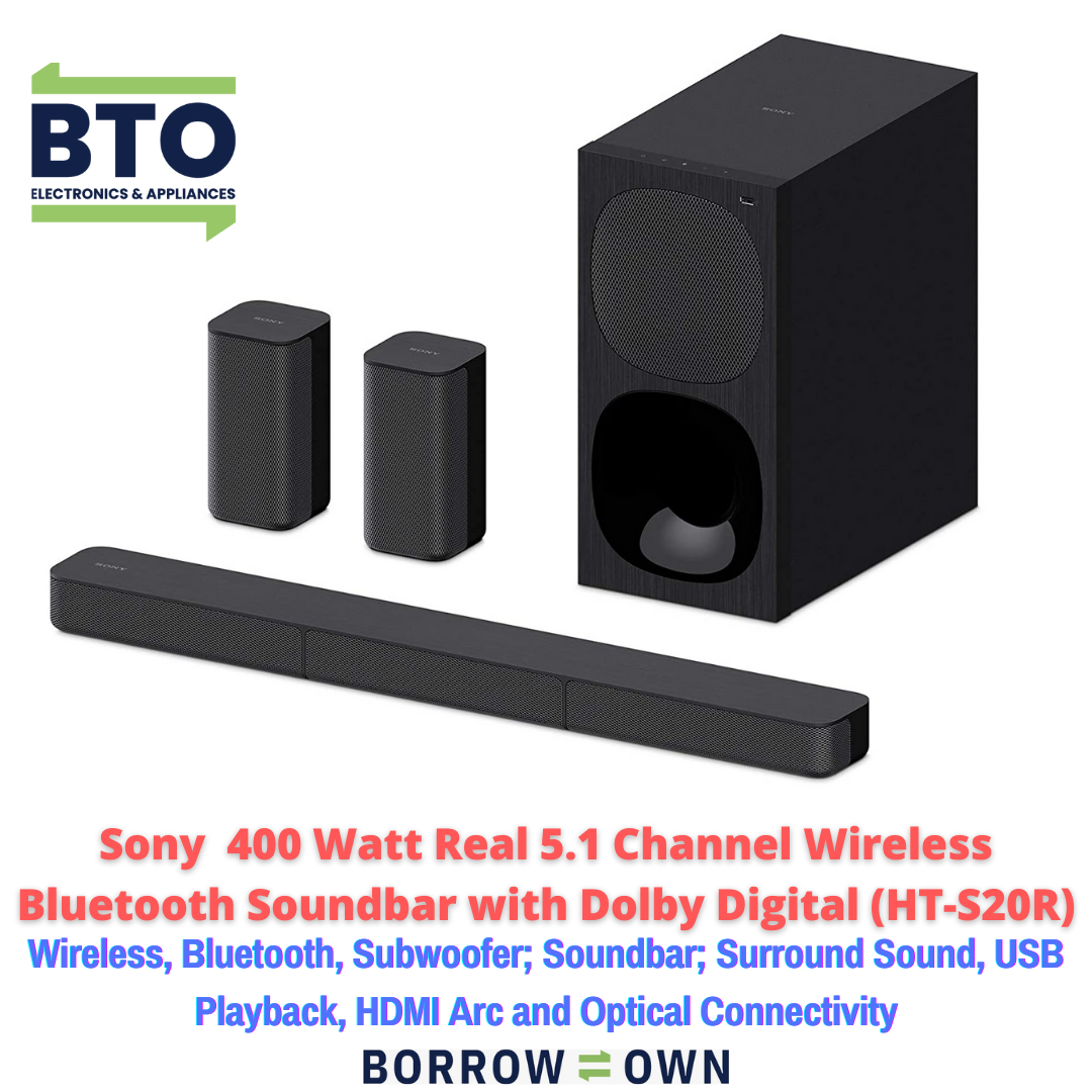 Sony 400W Real 5.1 Channel Wireless Bluetooth Soundbar with Dolby Digital, Subwoofer