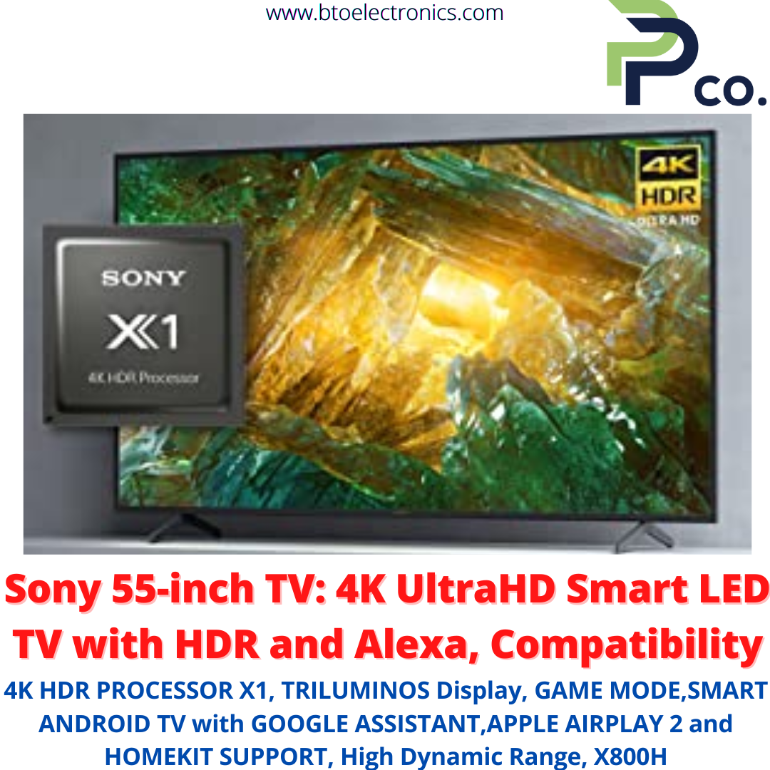 Sony 55 Inch Smart TV, 4k Ultra HD LED, Android